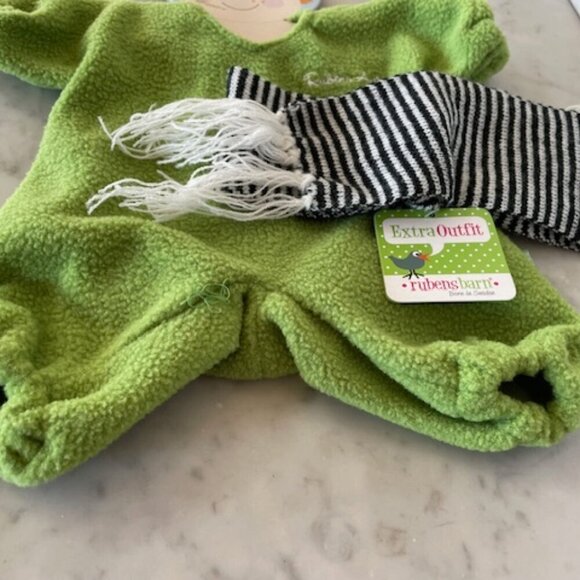 RUBENS BARN SWEDEN Kids/Ark Outfit Green Frog with Scarf Extra Outfit - Picture 9 of 13